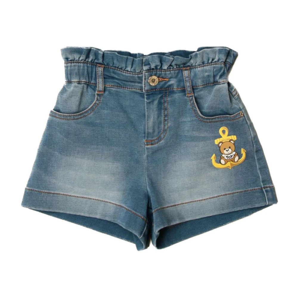 Moschino Girls Blue Sweat Shorts For Kids - Shorts - 14 Y - Kids