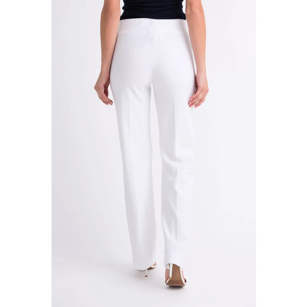 Joseph Ribkoff Witte Slim-Fit Gebreide Broek White Dames