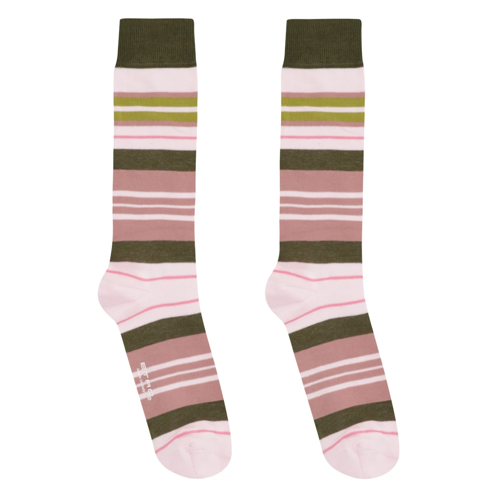 ETRO Gestreepte Katoenen Sokken Multicolor Heren