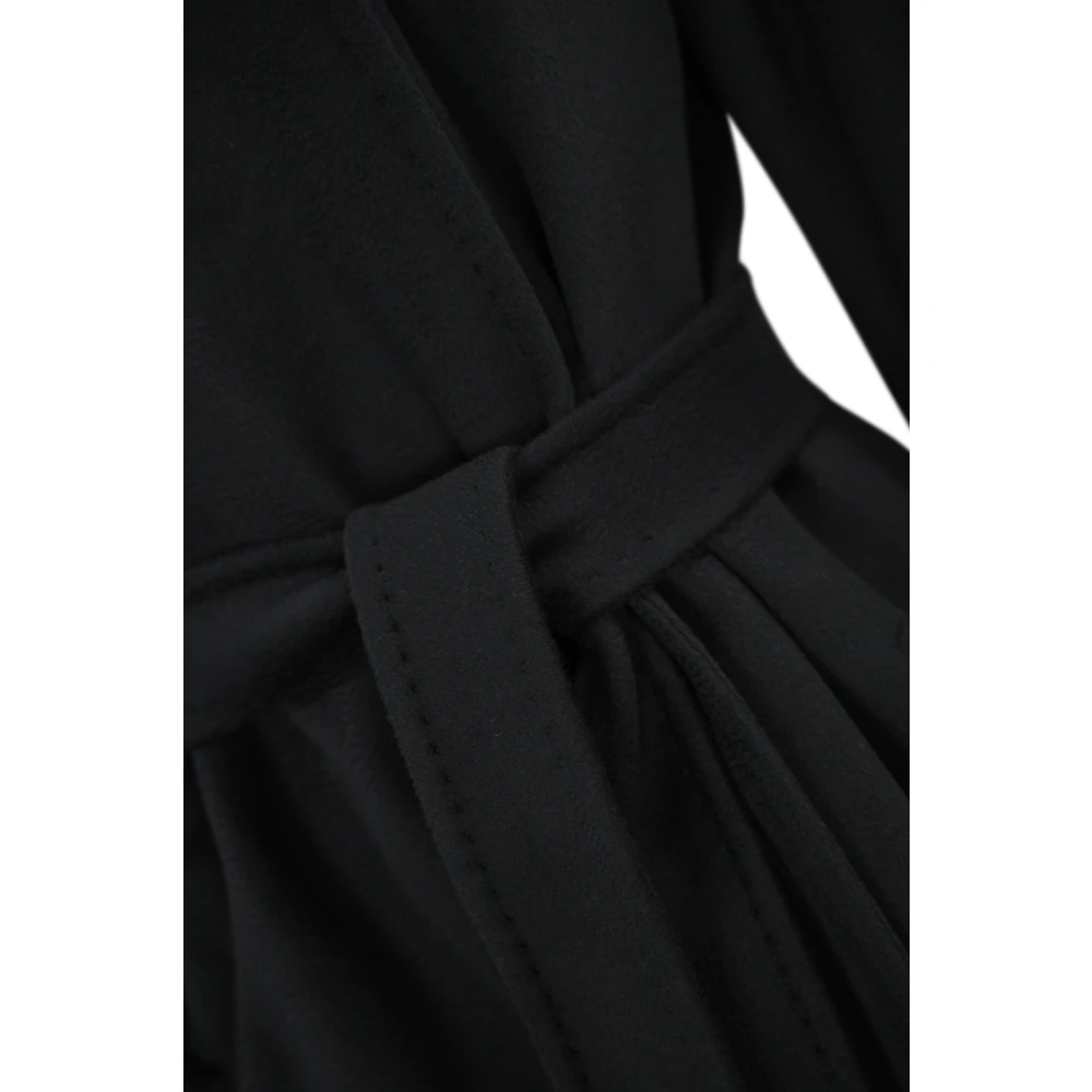 Max Mara Studio Blauwe wollen capuchonjas Blue Dames