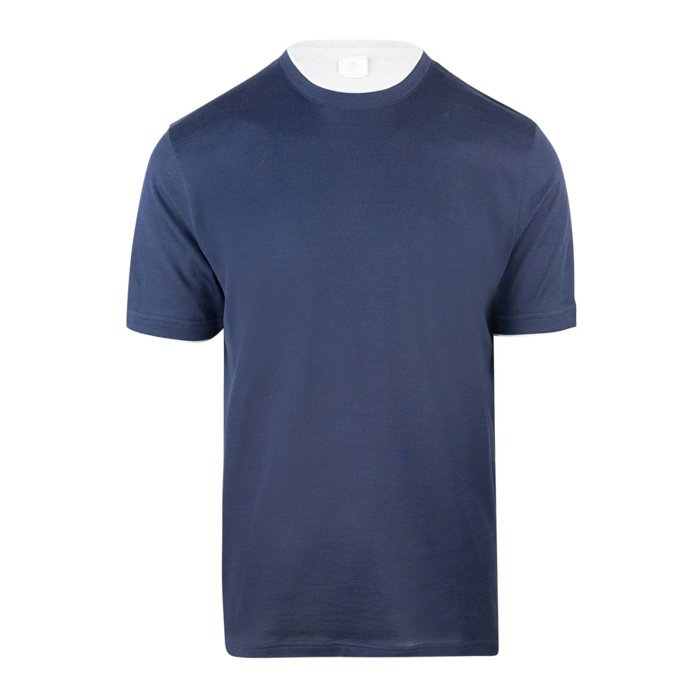 Eleventy Men's Blue Cotton T-Shirts And Polos