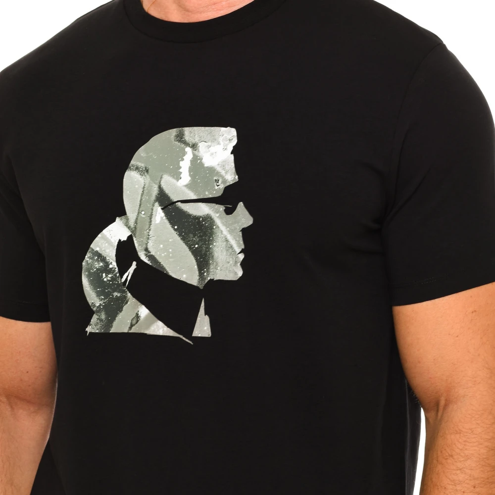 Karl Lagerfeld Klassieke stijl T-shirt met korte mouwen Black Heren