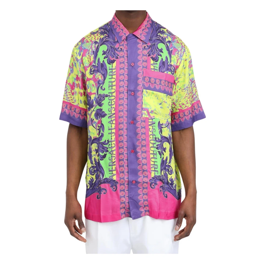 Versace Jeans Couture Viscose Shirt Multicolor Heren
