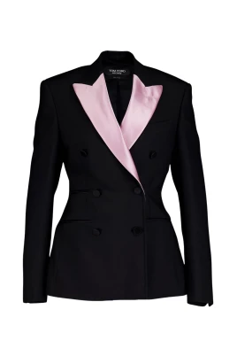 Kontrast Satin Revers Jacka