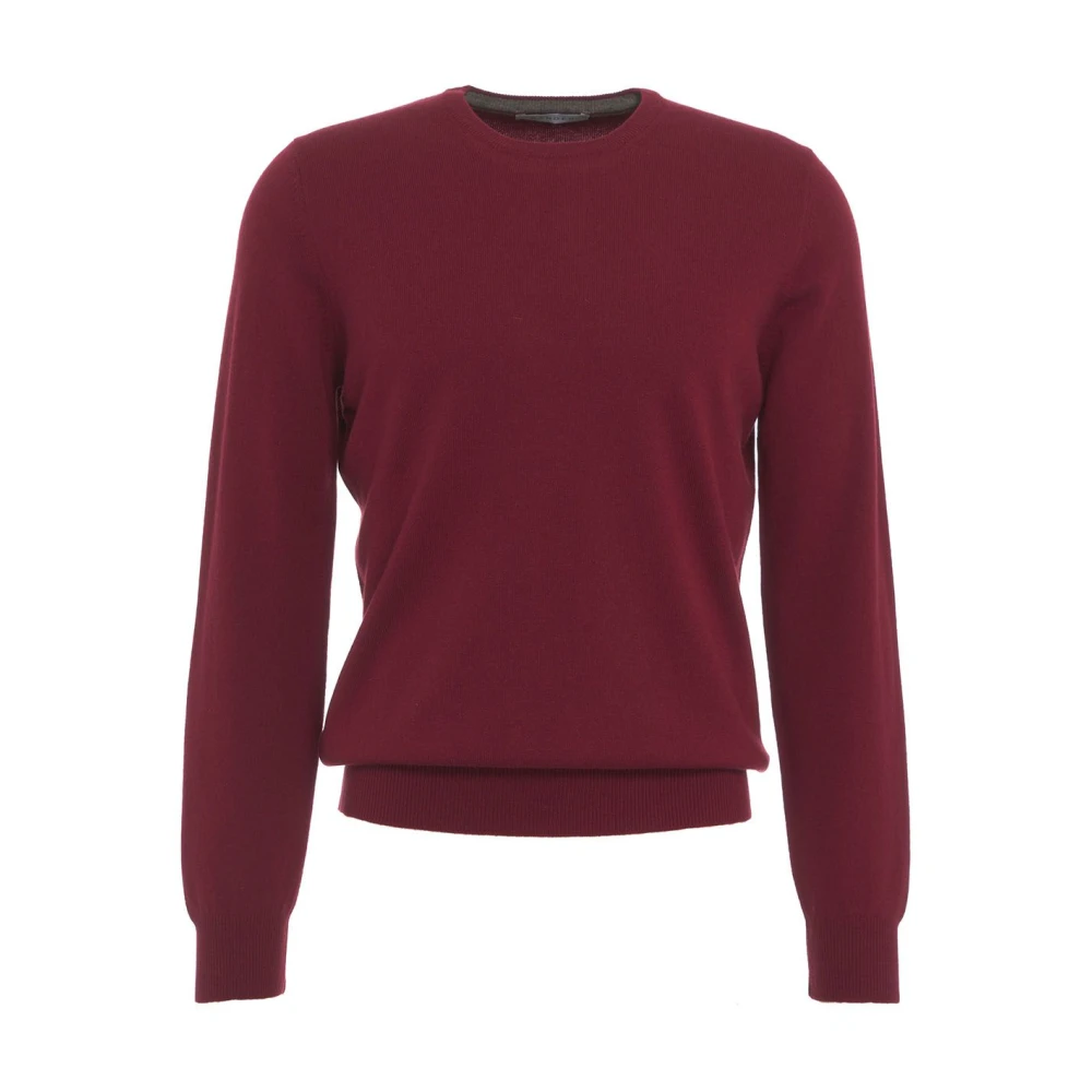 Gender Italiaanse Gebreide Pullover met Logodetails Red Heren