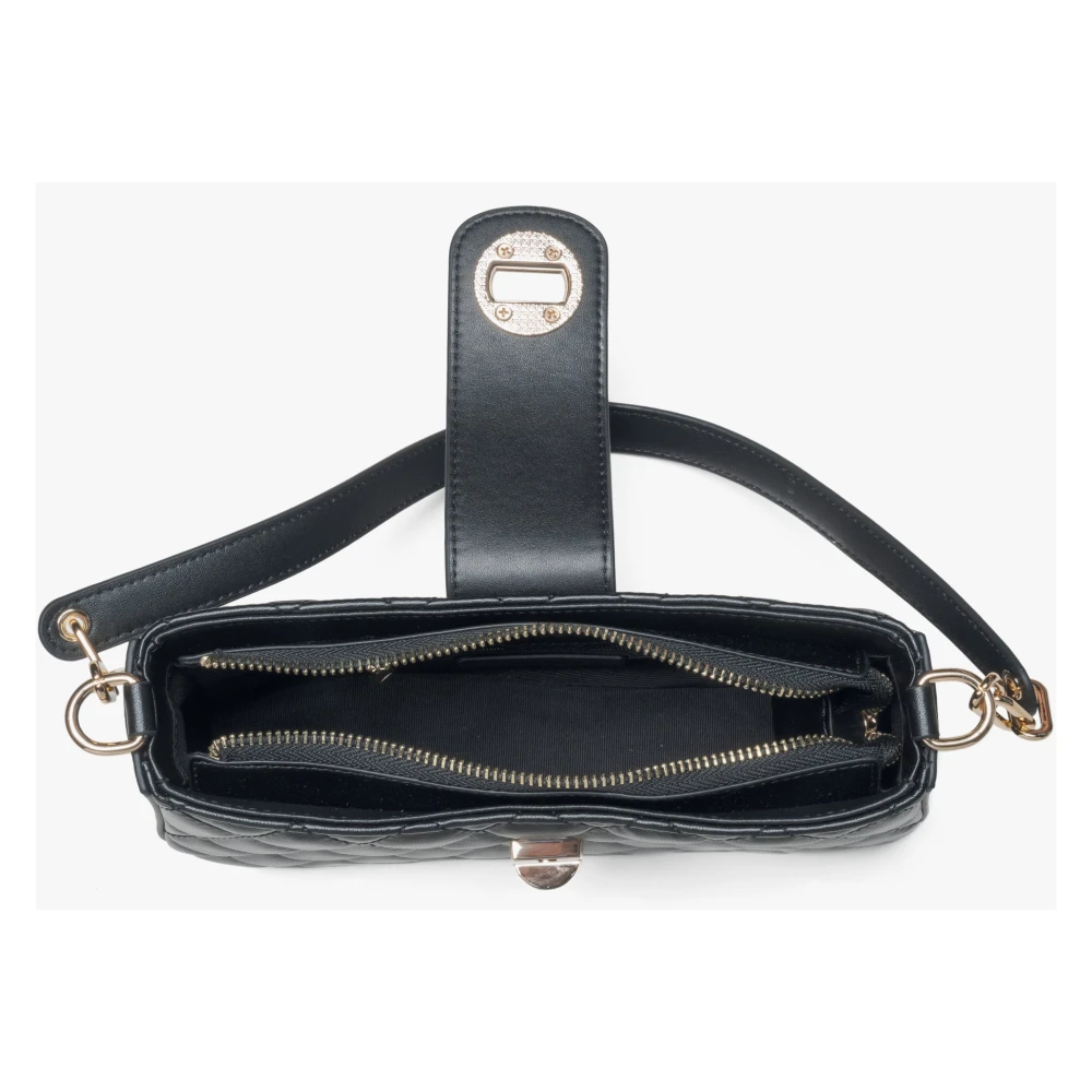 Estro Zwarte Gewatteerde Leren Baguette Tas voor Vrouwen Er00115488 Black Dames