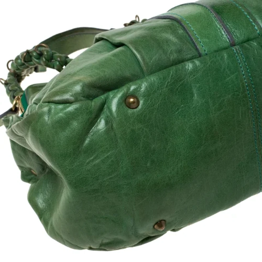 Chloé Pre-owned Leather handbags Green Dames