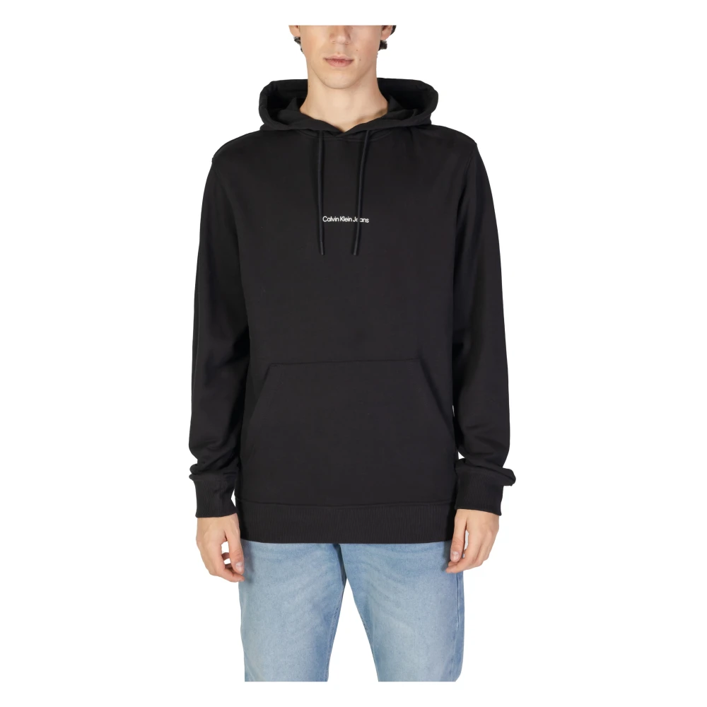 Calvin Klein Jeans Monogram Katoenen Trui Herfst Winter Collectie Black Heren