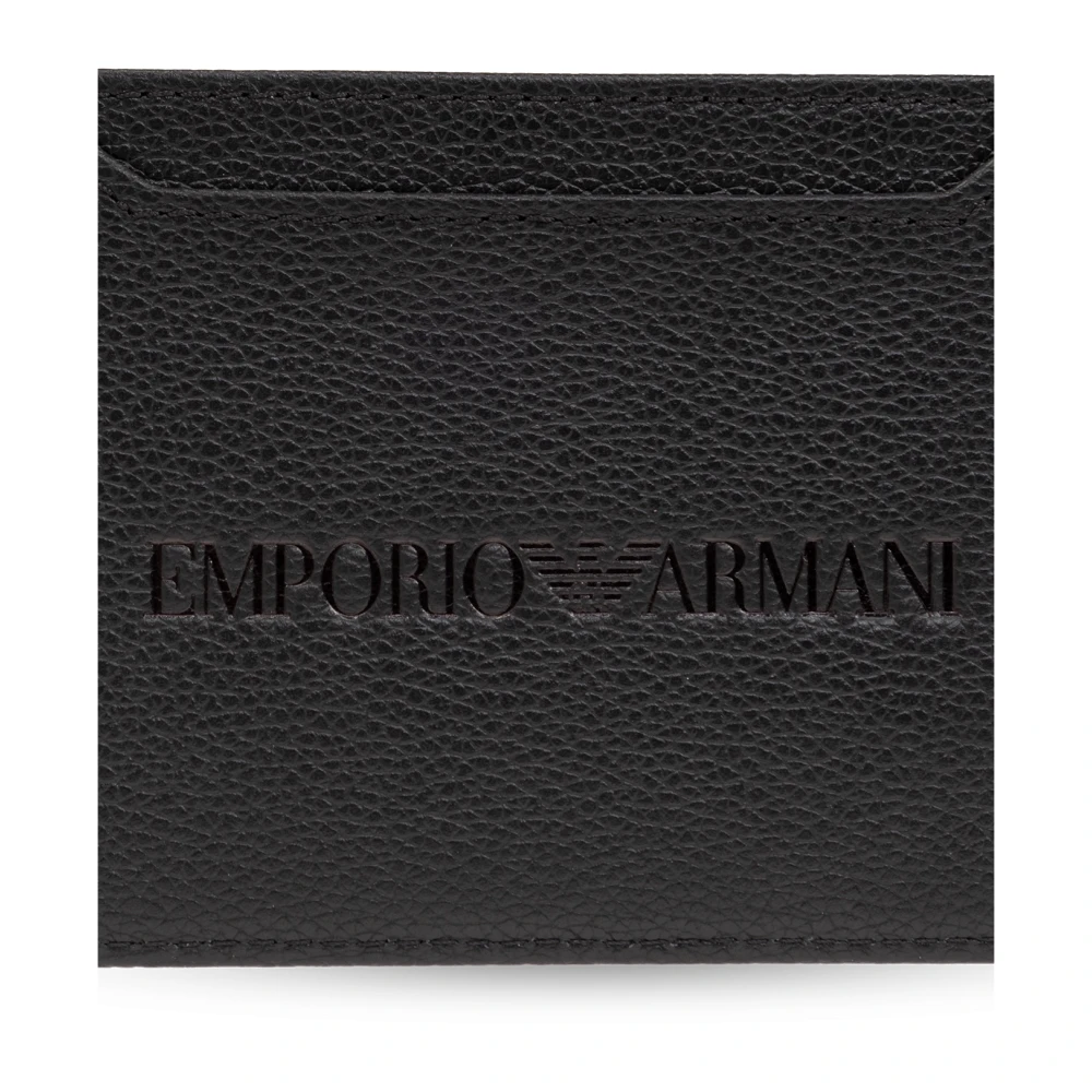 Emporio Armani Kaarthouder met logo Black Heren