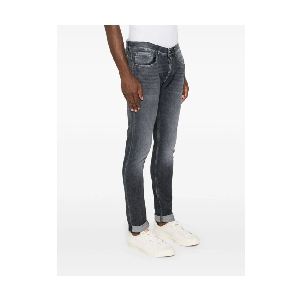 Dondup Slim Fit Donkergrijze Denim Jeans Gray Heren