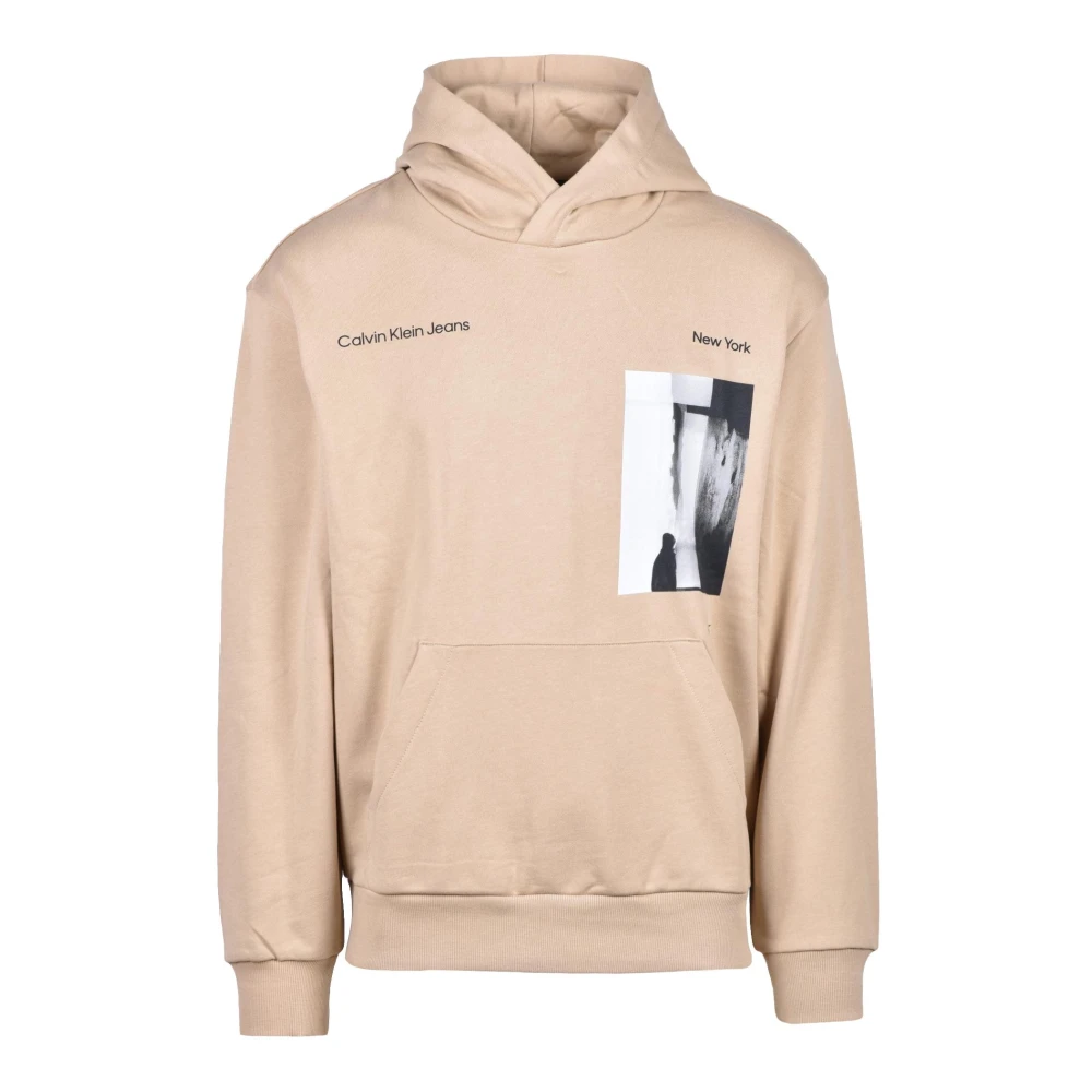 Calvin Klein Jeans Katoenen Sweatshirt Beige Heren