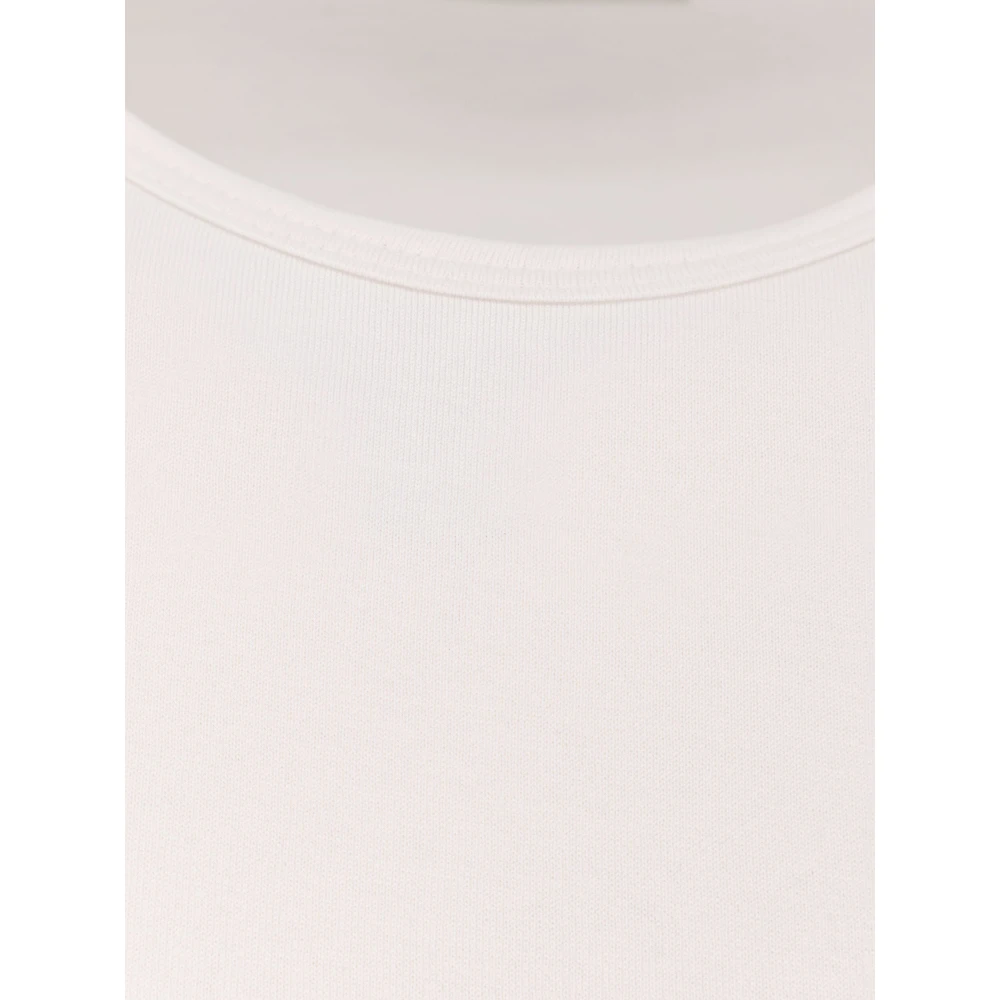 Lemaire Katoenen Crew-neck T-shirt Korte Mouwen White Heren