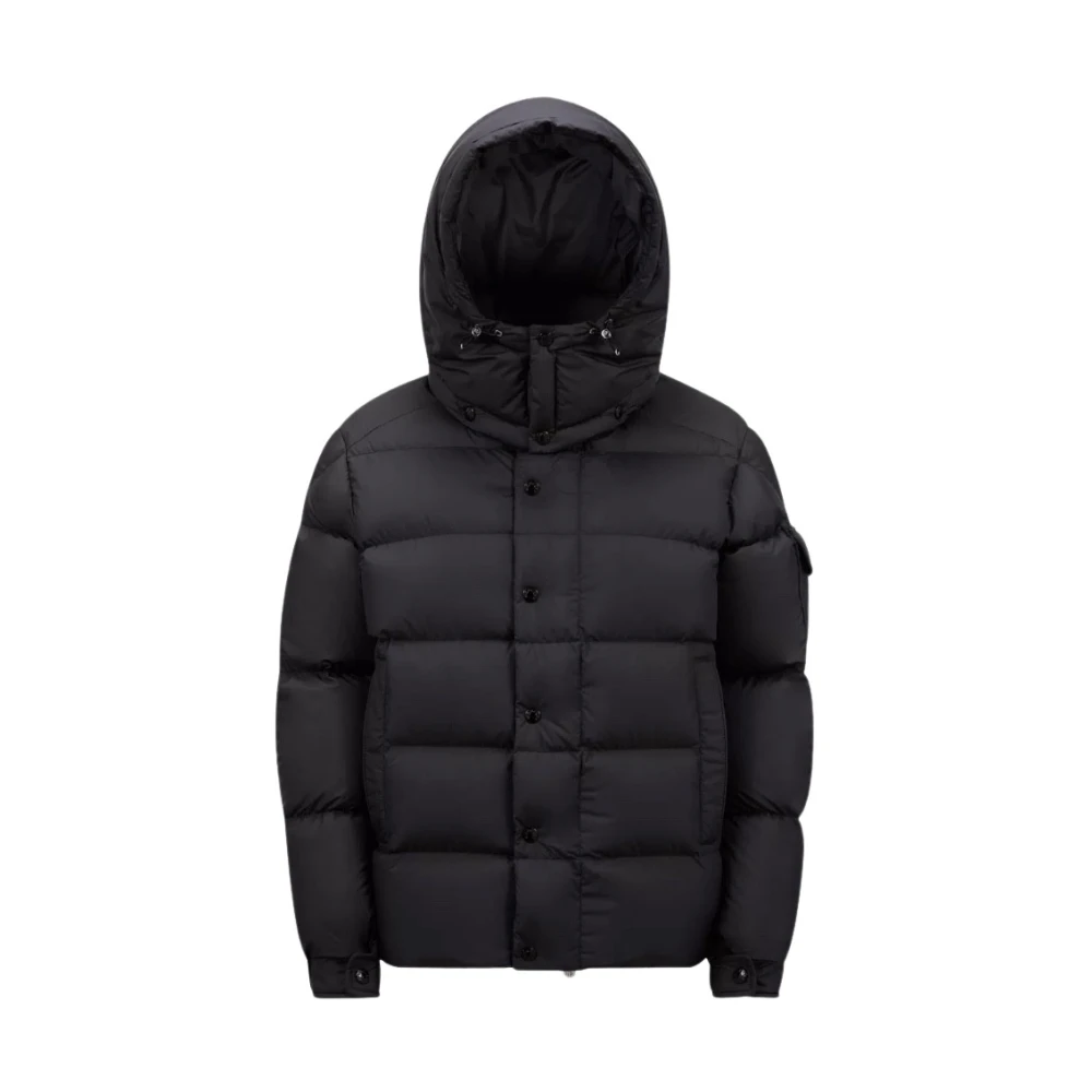 Moncler Gewatteerd Donsjack met Afneembare Capuchon Black Dames
