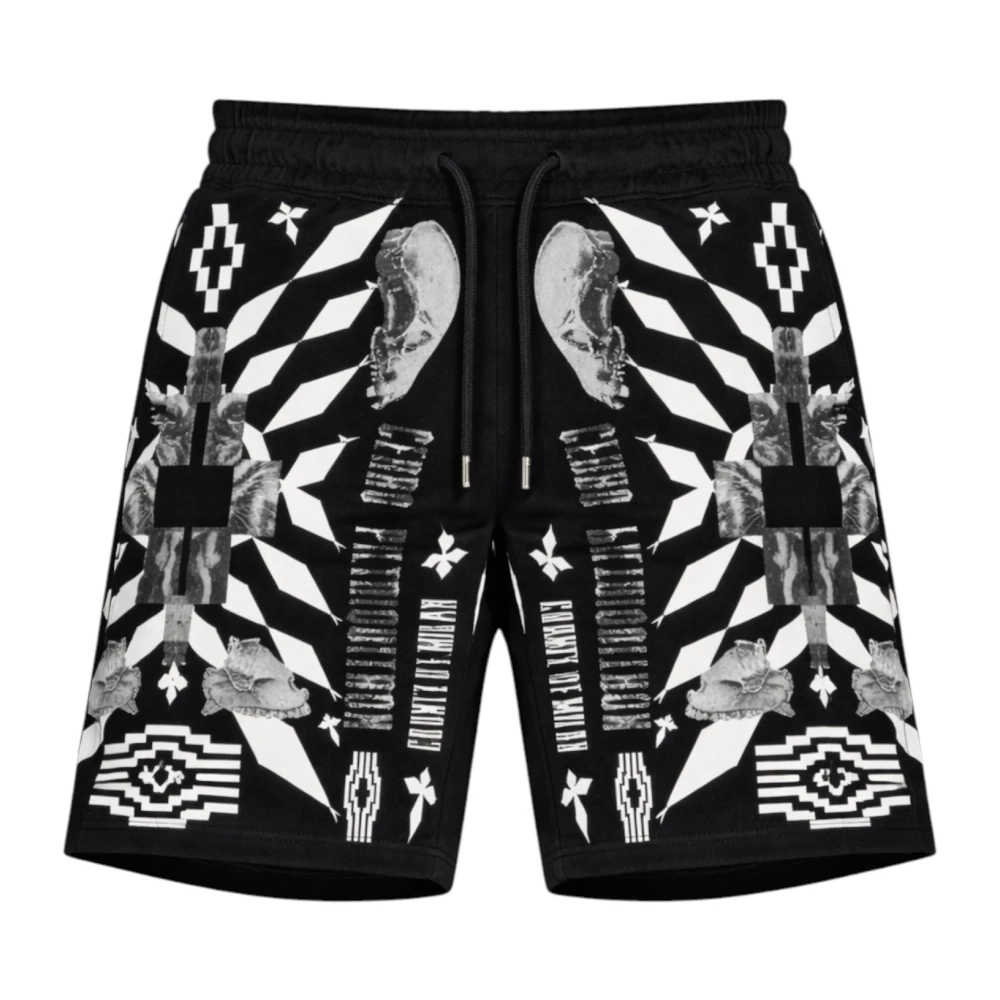 Marcelo Burlon Black Casual Shorts, Male, Xl, Bermuda Shorts