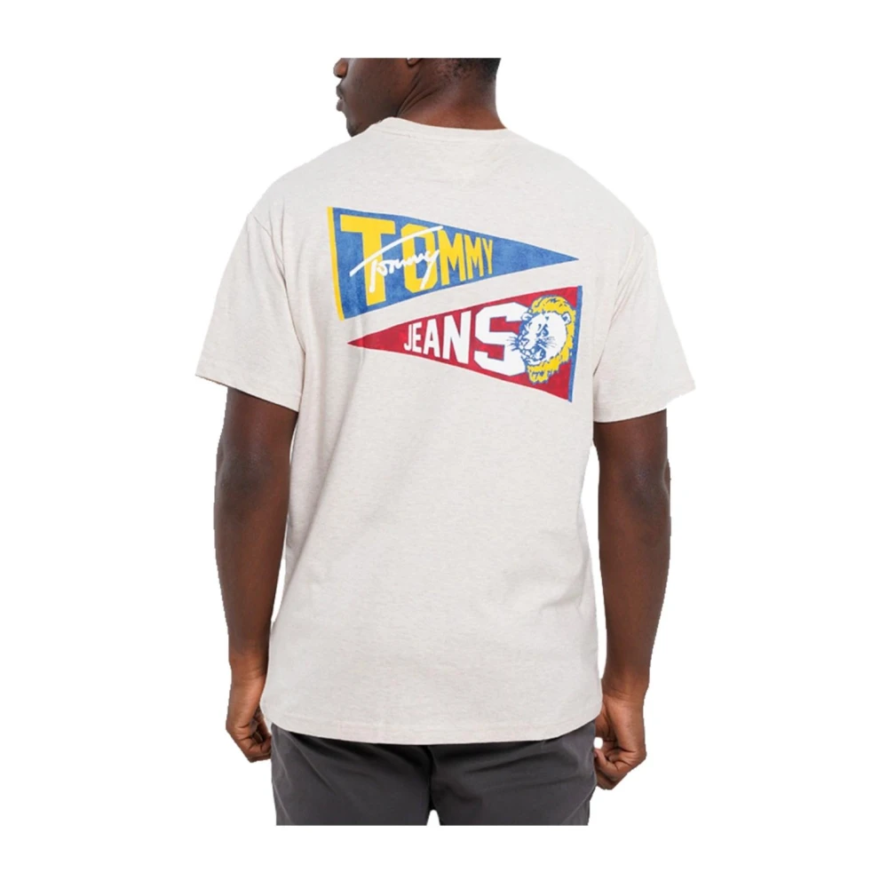 Tommy Hilfiger Flag Tiger Grafisch Katoenen T-shirt White Heren