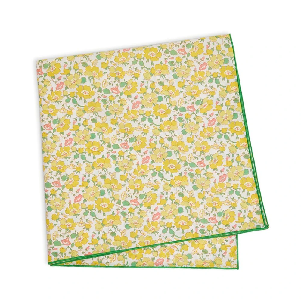 Bonpoint Sjaal met bloemenprint en gele rand Multicolor Dames