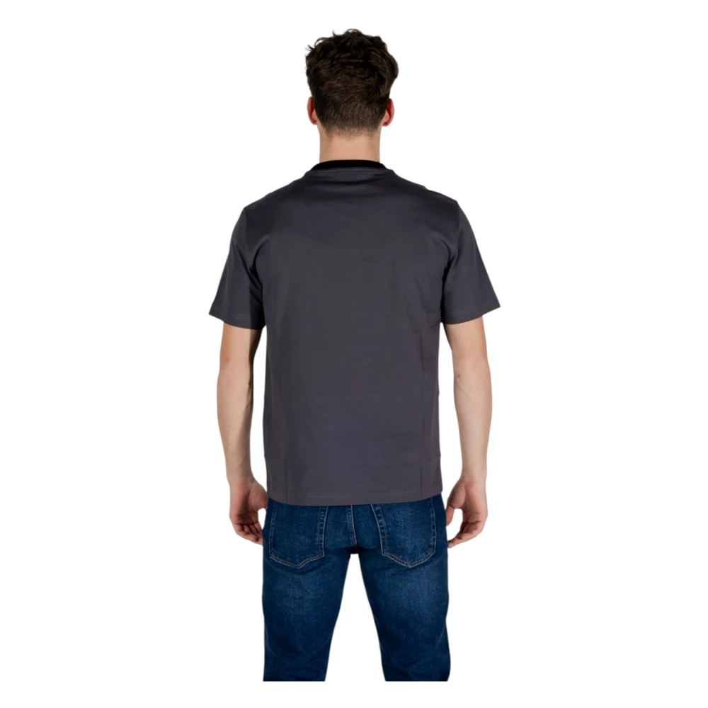 Emporio Armani EA7 Katoenen T-shirt korte mouwen lente zomer Black Heren