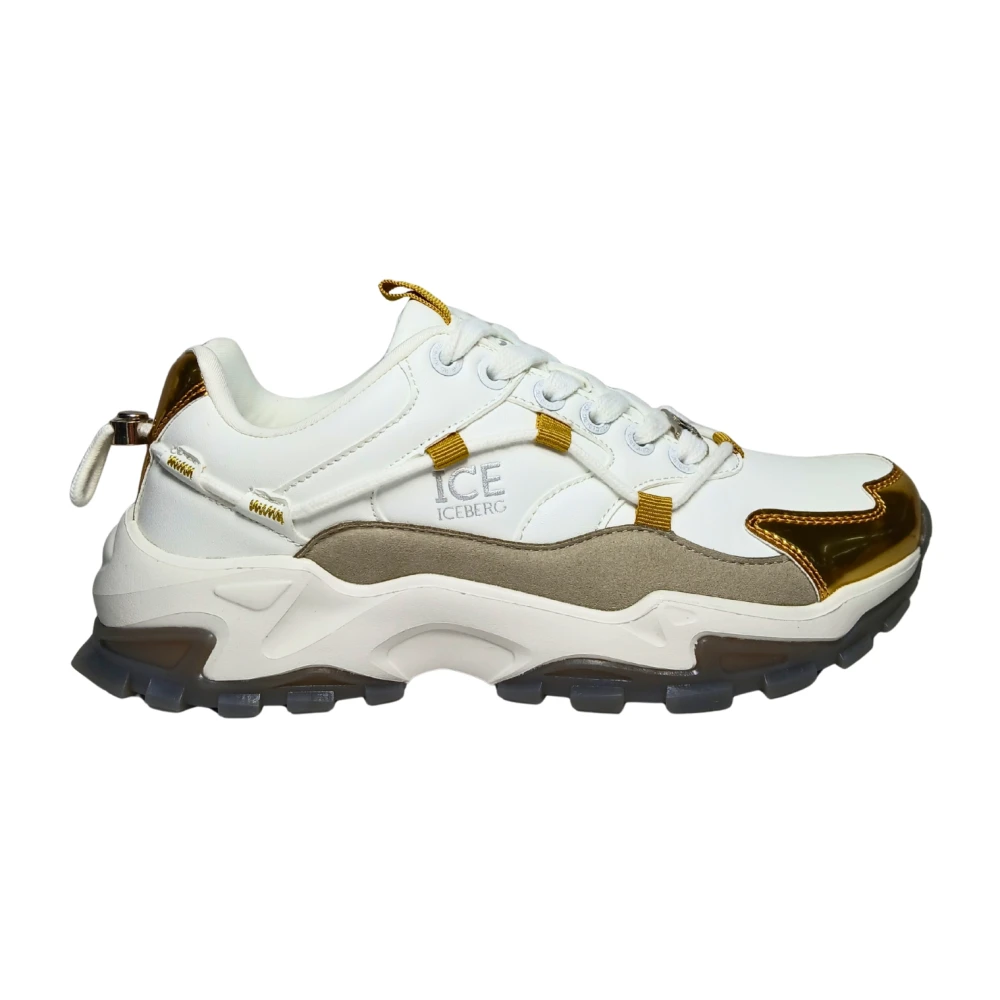 Iceberg Women's White Sneakers, 5 Uk, Oversized Trainers