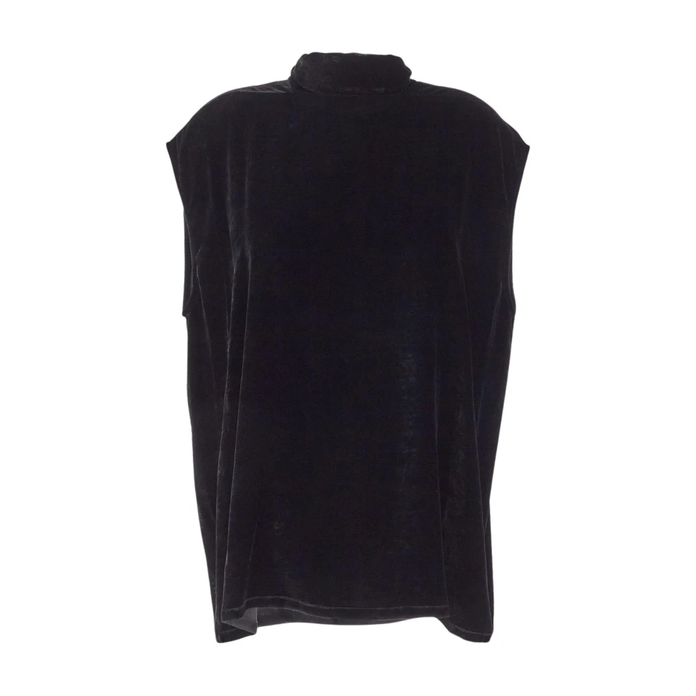 Rick Owens Zijde Viscose T Top Black Dames