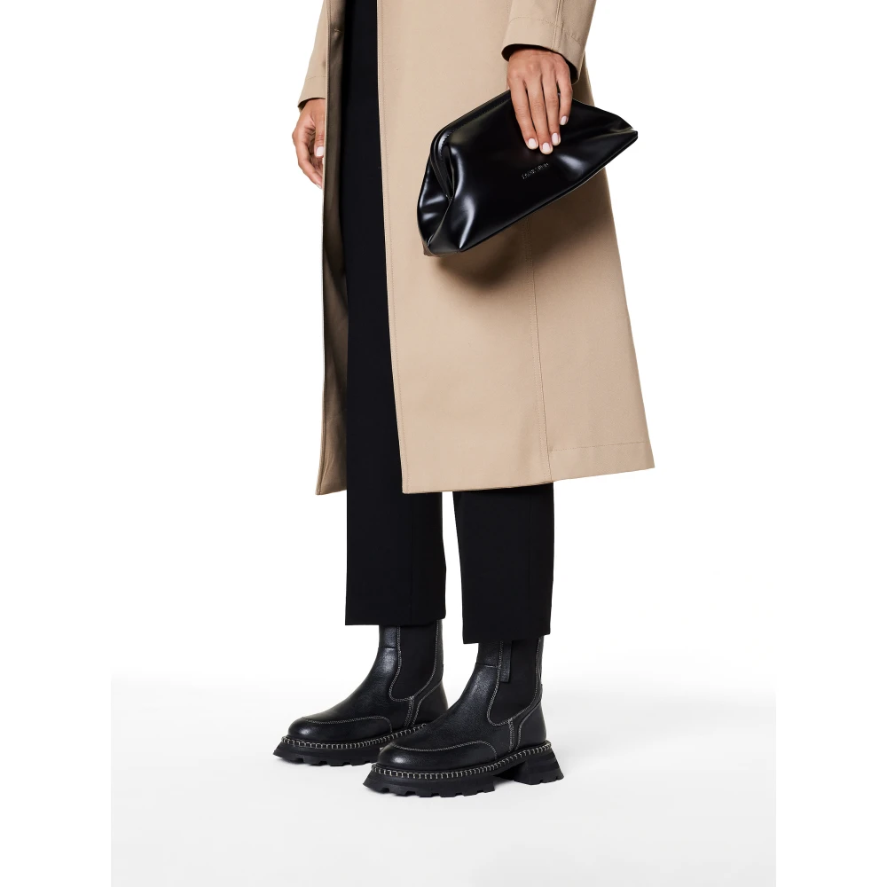 Kazar Studio Zwarte clutch tas met een fijne vorm Black Dames