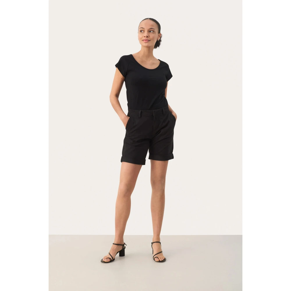 Part Two Blauw Grafiet Bermuda Shorts Blue Dames