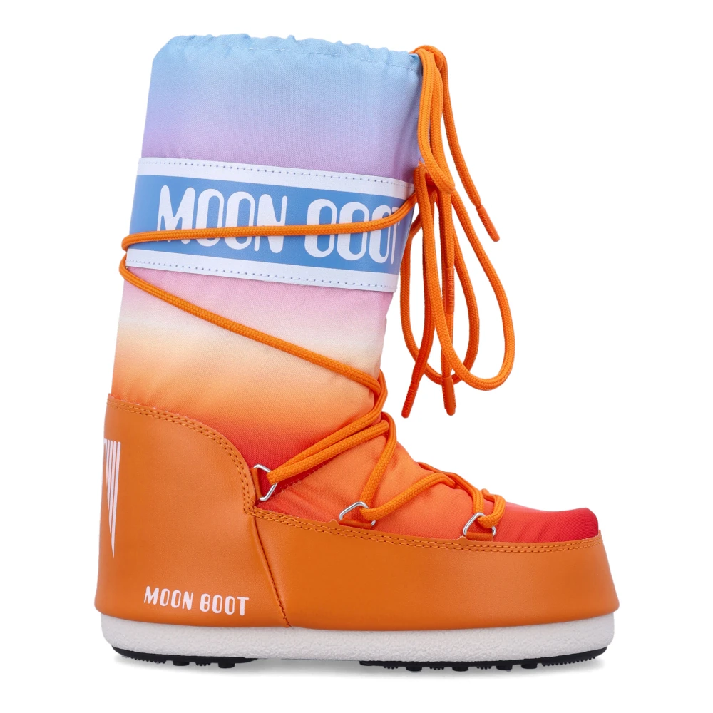 Moon Boot Orange Ankelboots Icon High Stil Multicolor, Flicka