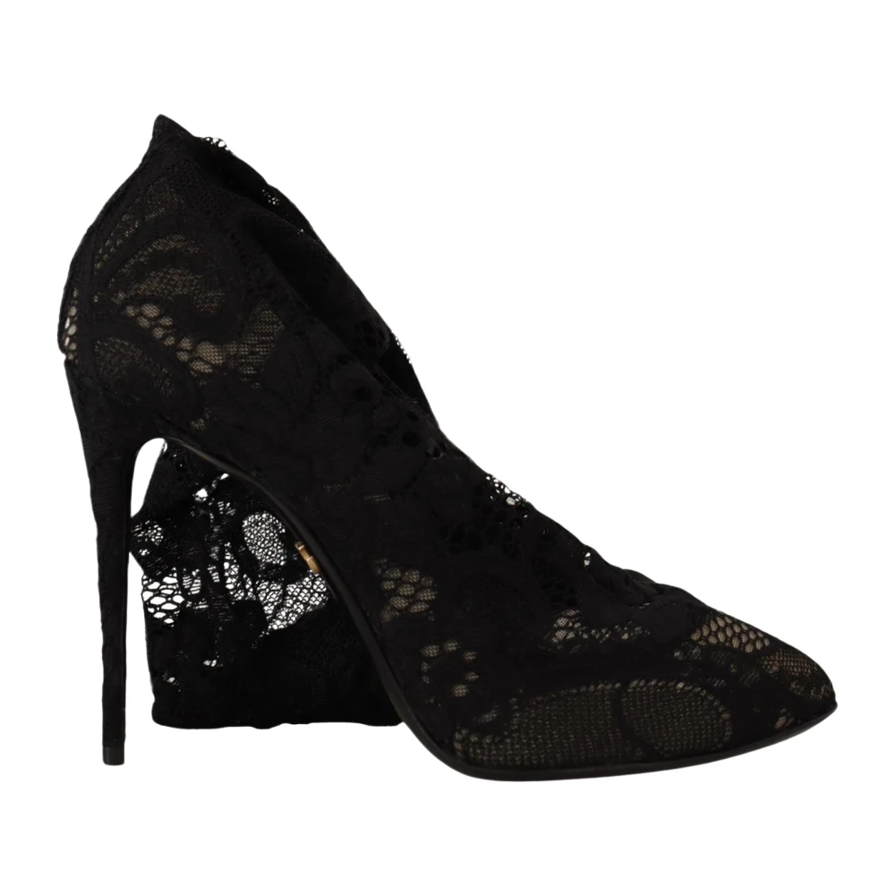 Dolce & Gabbana Women's Black Pumps, 3 Uk, Stretch Socks Boots