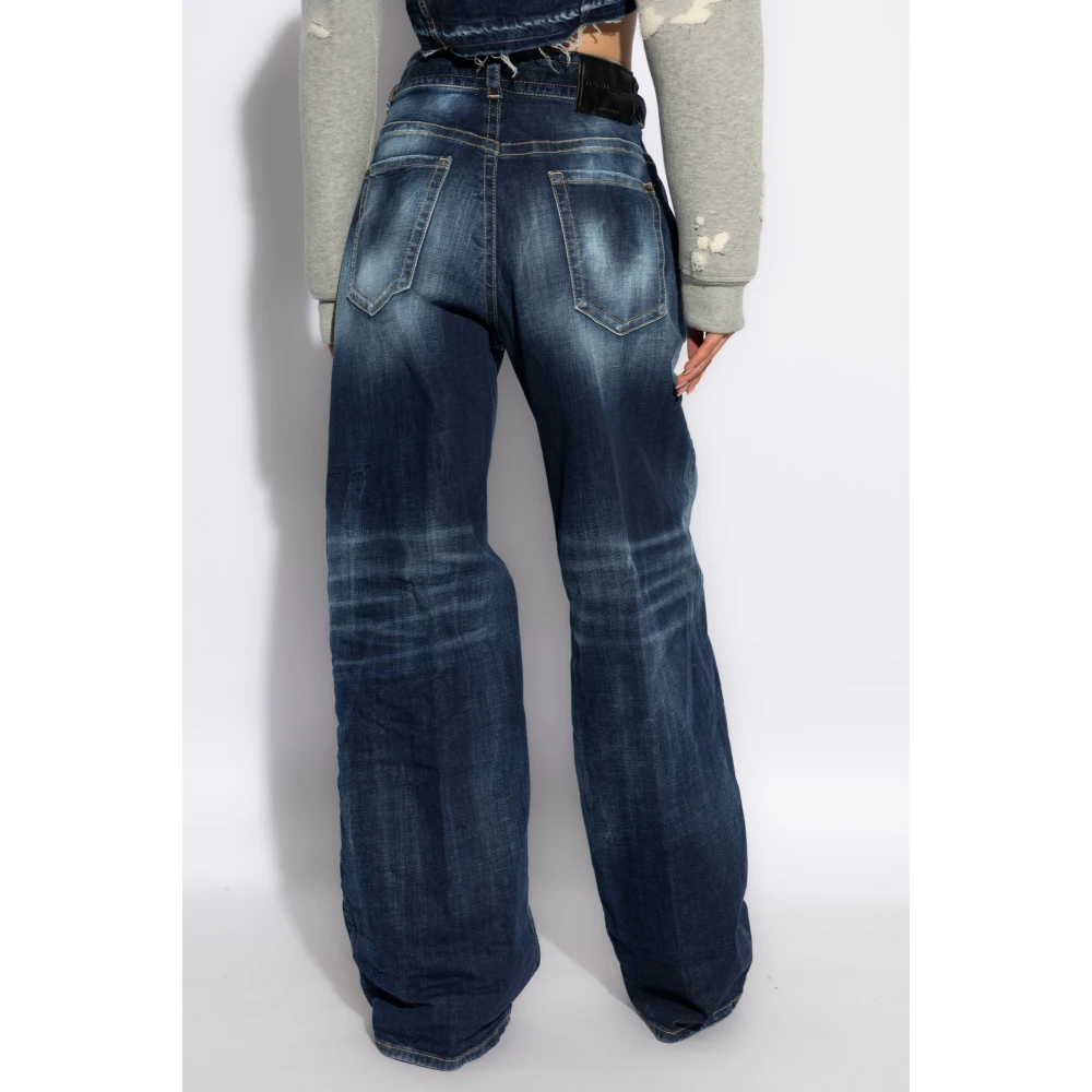 Dsquared2 Jeans met logo Blue Dames