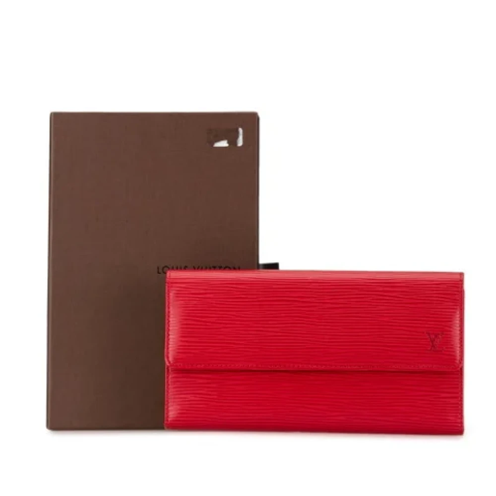 Louis Vuitton Vintage Pre-owned Leather wallets Red Dames