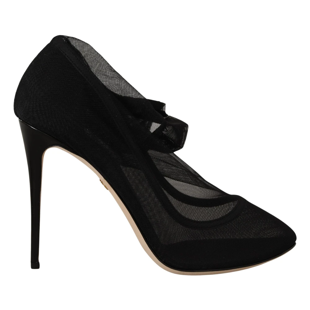 Dolce & Gabbana Women's Black Elegant Stretch Sock Boot Pumps
