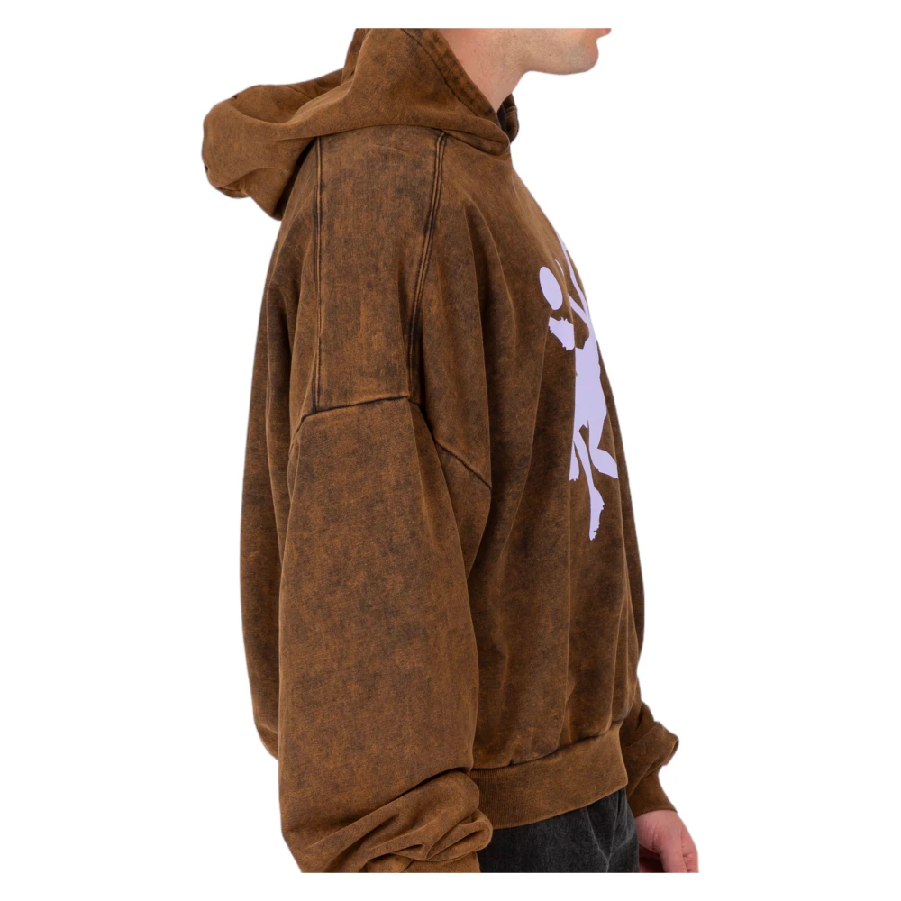 Liberal Youth Ministry Vintage Gewassen Hoodie in Polar Zwart Brown Heren