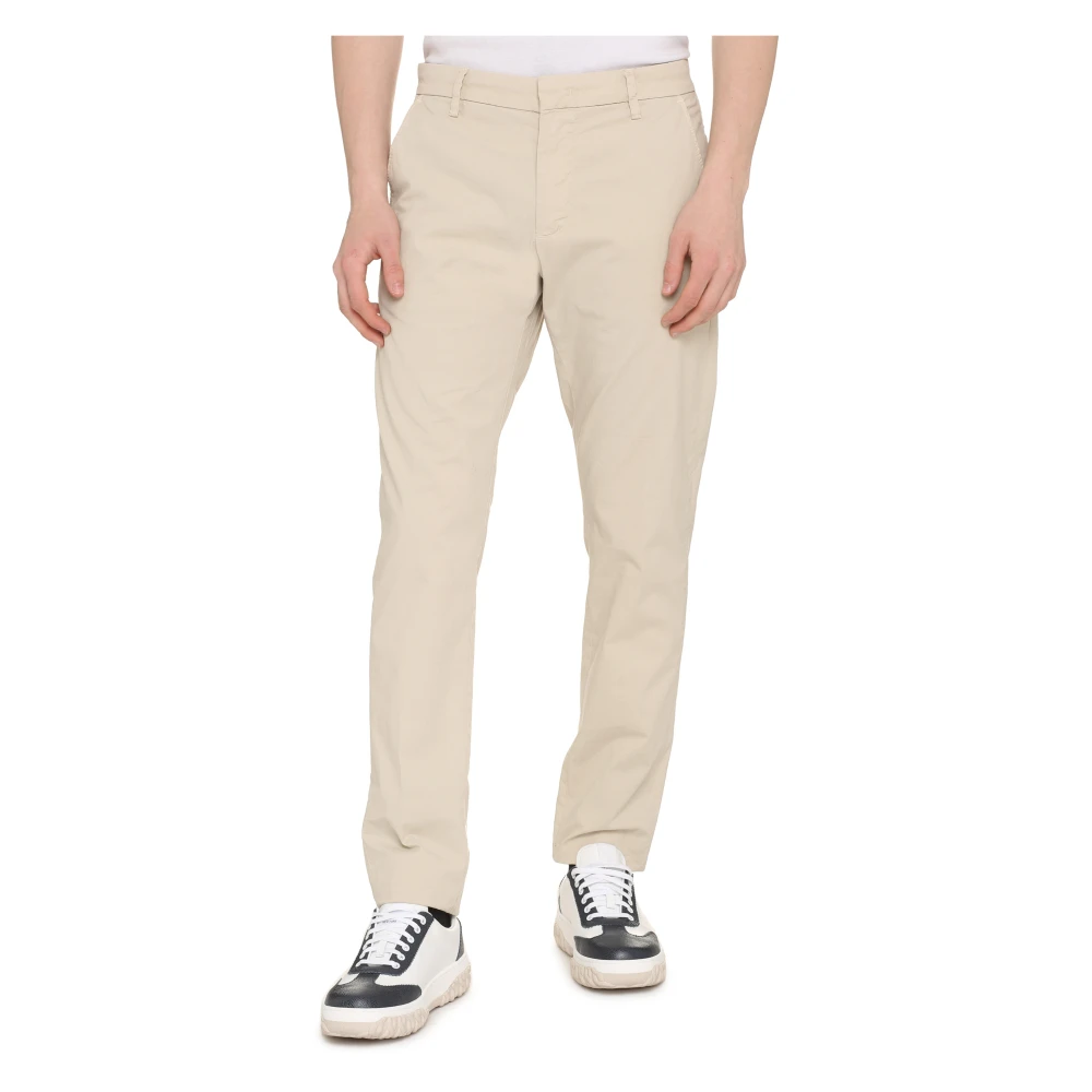 Hand Picked Katoenen broek met zakken Beige Heren