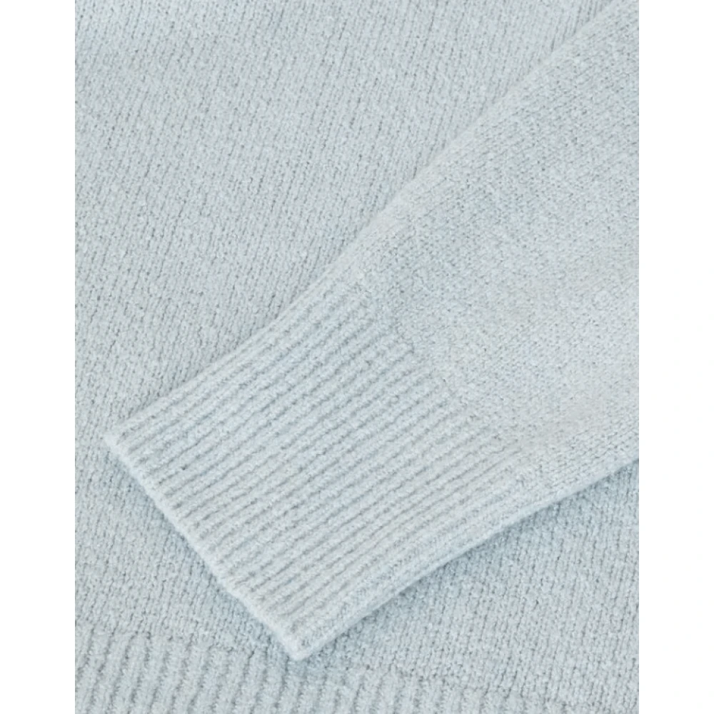 Loro Piana Zijden Crewneck Trui Zachte Esthetiek Blue Heren