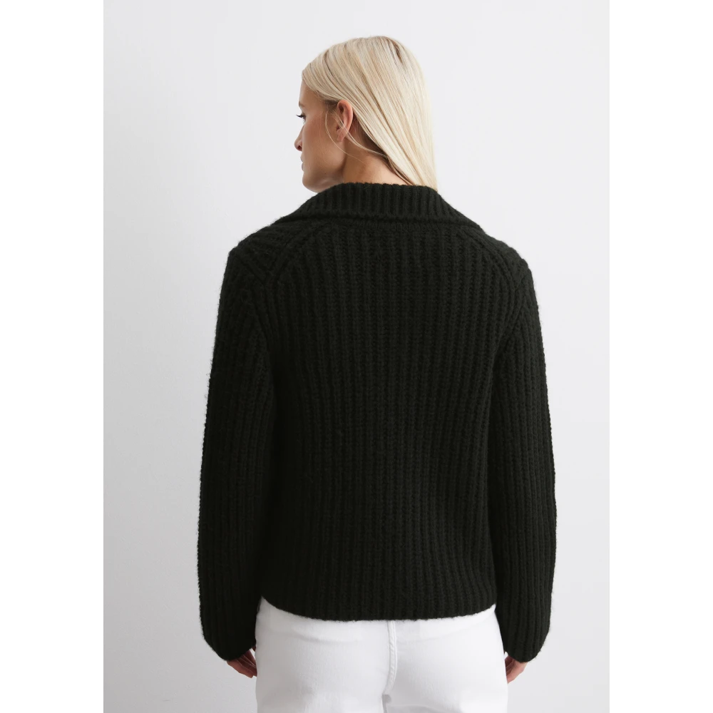 Marc O'Polo Chunky lapel cardigan relaxed Blue Dames