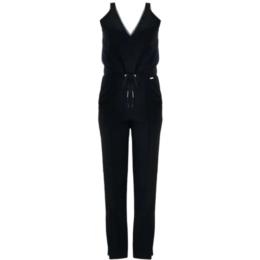 Kocca Casual Jumpsuit met V-hals Black Dames