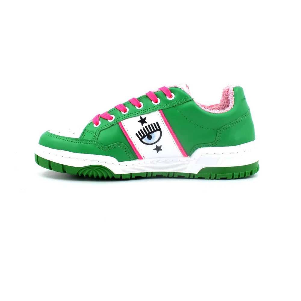Chiara Ferragni Collection Cf-1 Leather Sneakers Dames Schoenen Groen