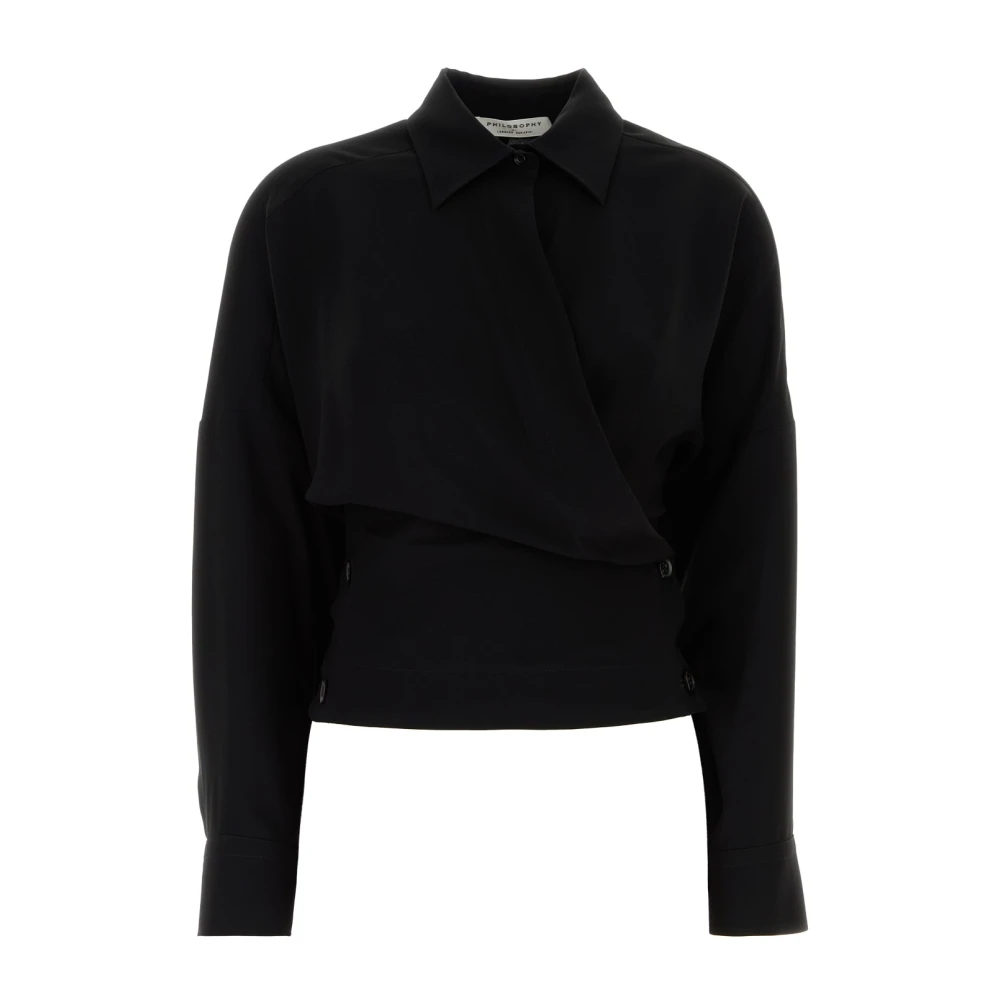 Philosophy di Lorenzo Serafini Stijlvolle Blouse voor Vrouwen Black Dames