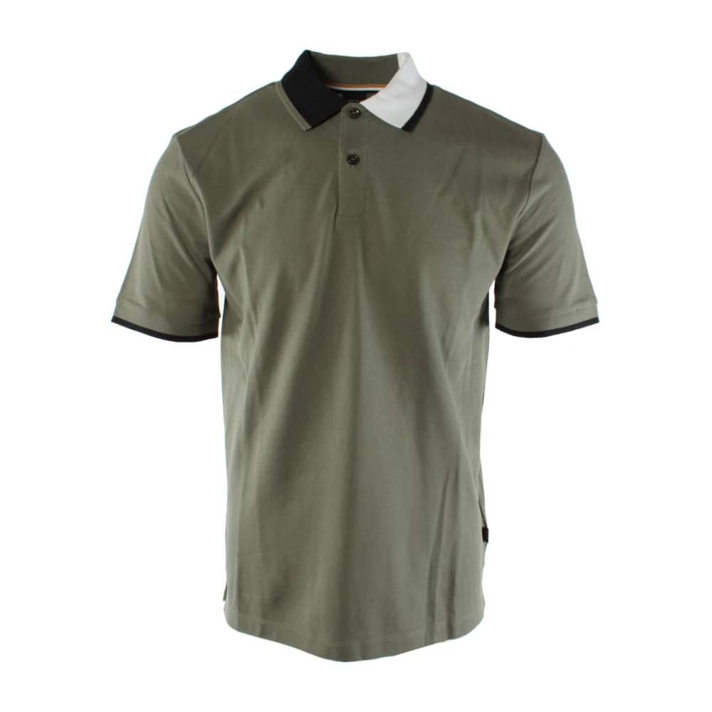 Hugo Boss Grön Bomull Elastan Polo Skjorta Green, Herr