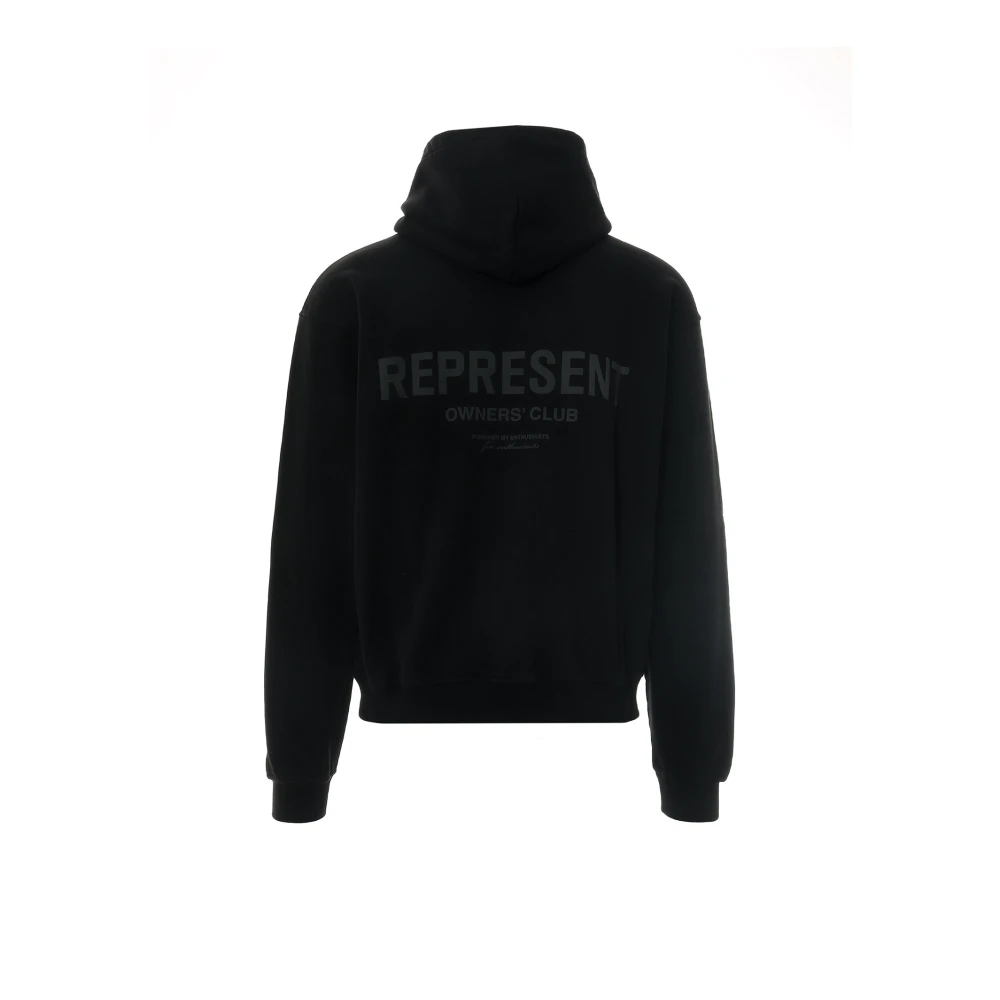 Represent Katoenen Zip-through Sweatshirt voor Heren Black Heren
