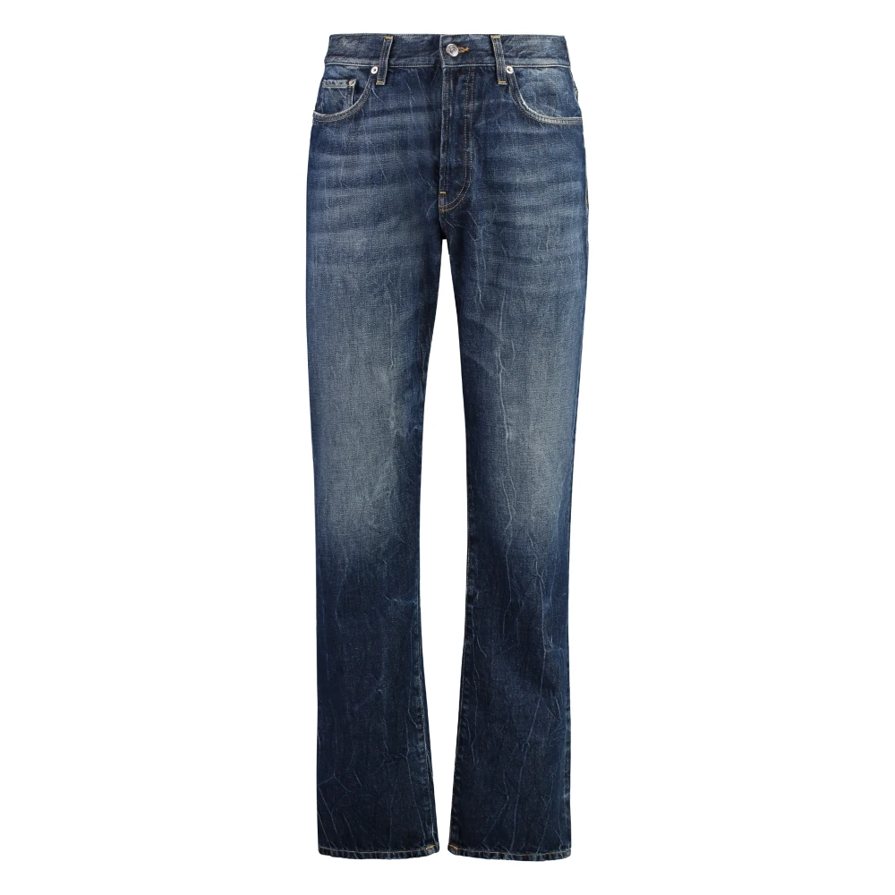 Department Five Straight-Leg Jeans med Metaldetaljer Blue, Herr