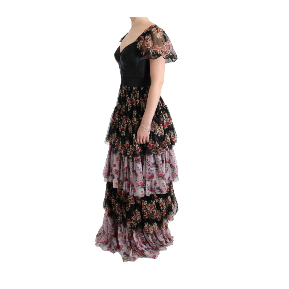 Dolce & Gabbana Bloemig zijden blend schede jurk Multicolor Dames