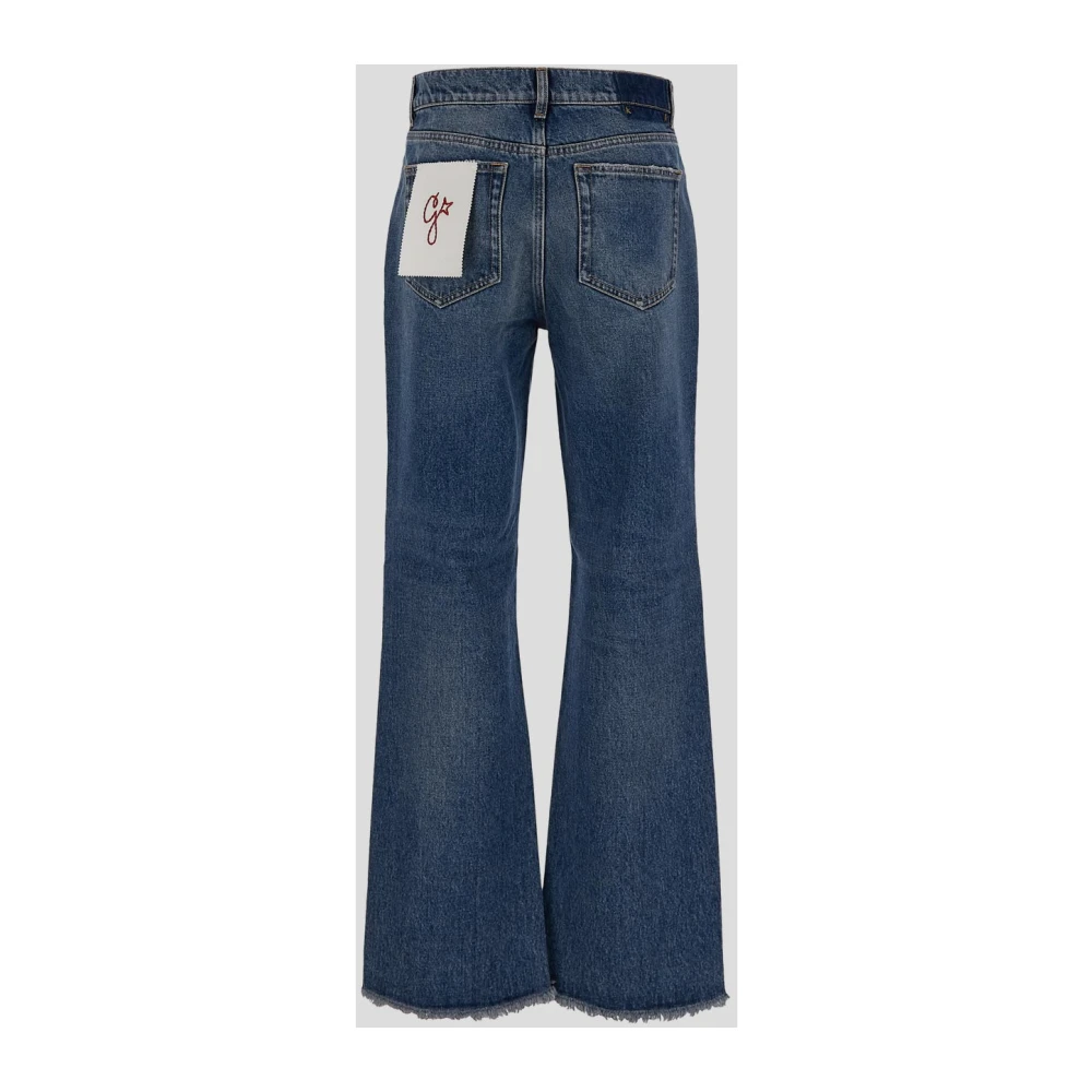 Golden Goose Cropped Flare Jeans Blue Dames