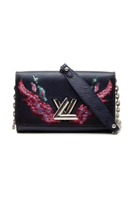 Pre-owned Chain Wallet med paljettdetaljer