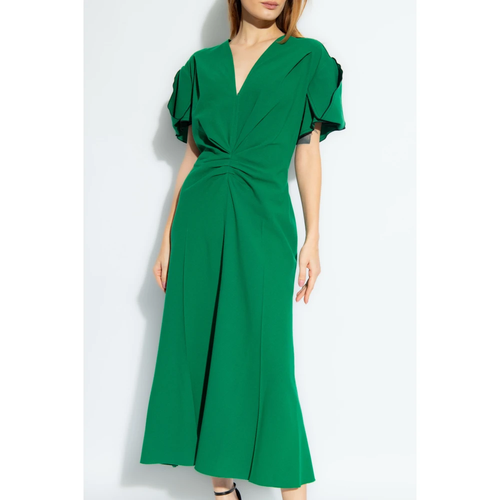 Victoria Beckham Verzamelde jurk Green Dames