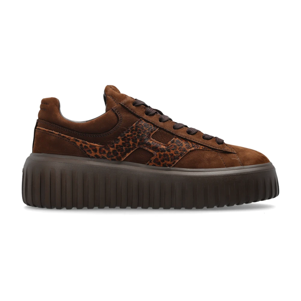 Hogan H-Stripes Platform Sneakers Dames Schoenen Bruin