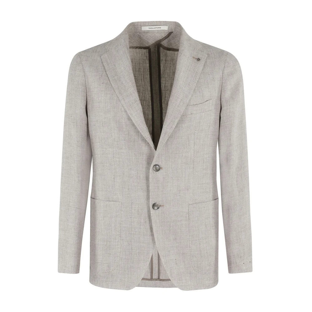 Tagliatore Blazer met broche-detail Gray Heren