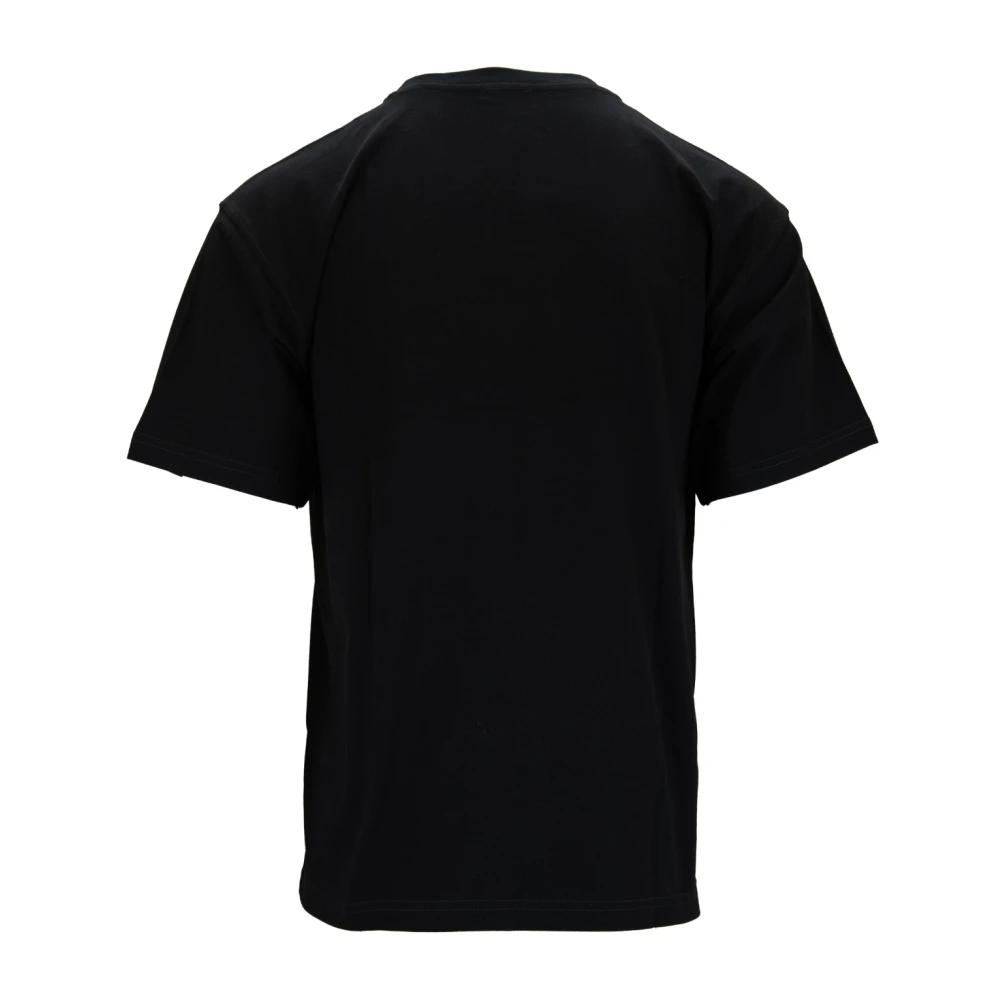 Diesel Heren T-shirt met geribbelde kraag Black Heren