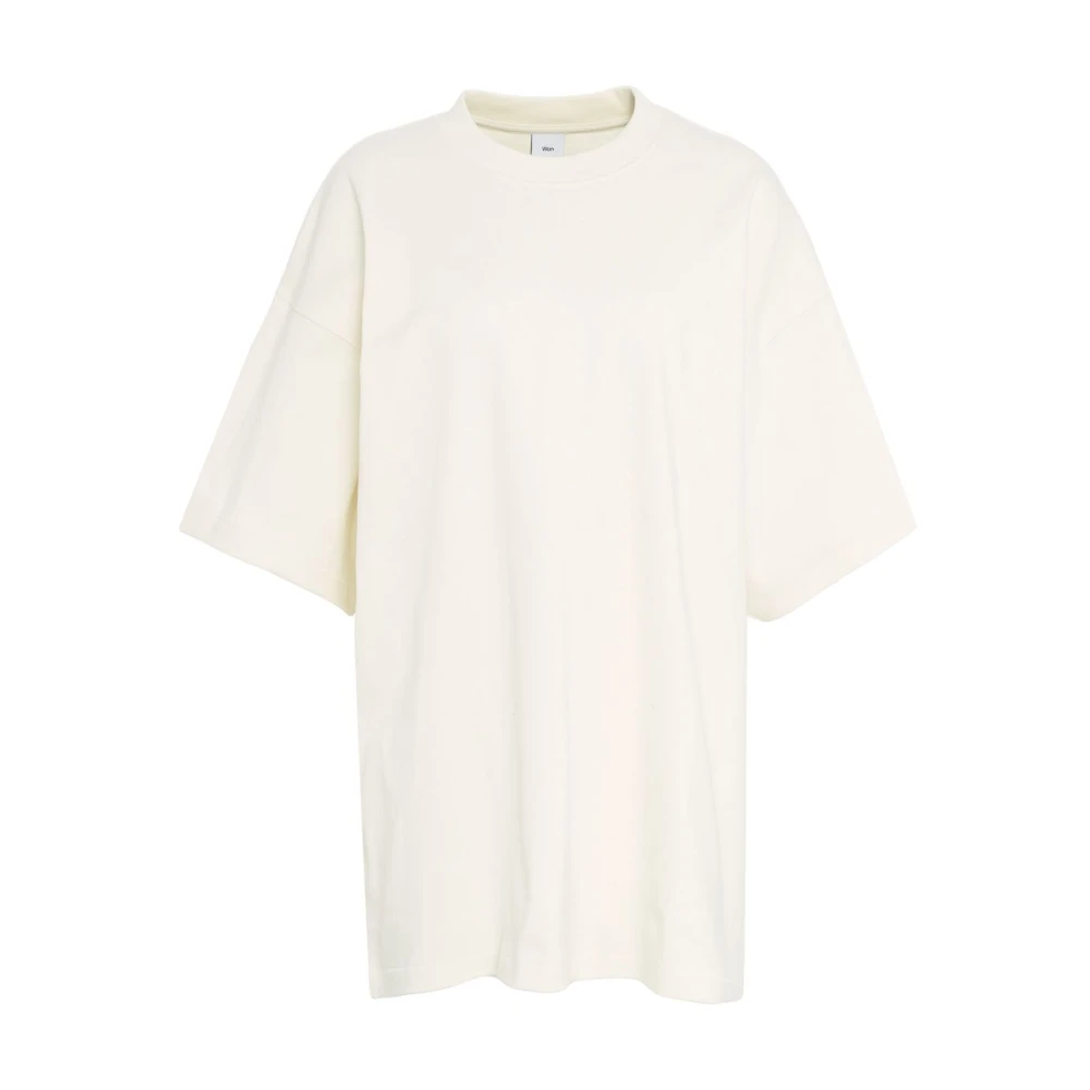 Won Hundred Oversized T-shirt met Bloemenprint Beige Dames