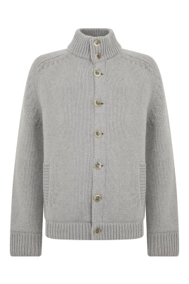 Cardigan med hög krage