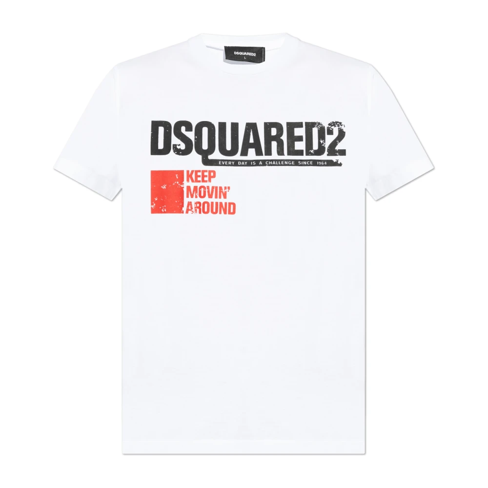 Dsquared2 T-shirt met logo White Heren